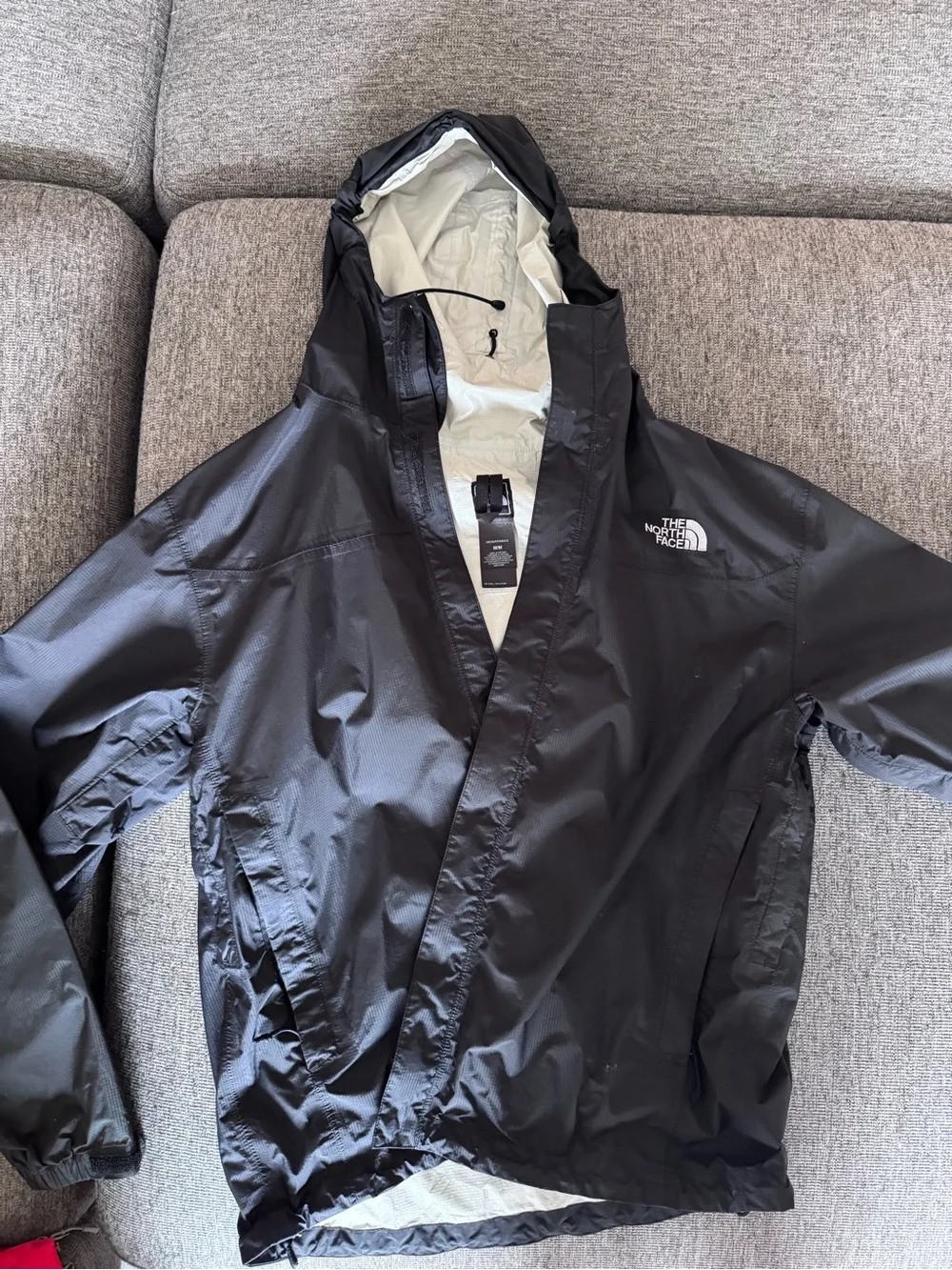 The North Face Black Rain Shell Jacket with Light Lining